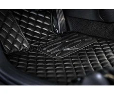 Eko odos kilimėliai QuiltyMats BMW X1 2009-2015m. (E84) (Juoda / juodos siūlės)
