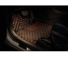 Eko odos kilimėliai QuiltyMats BMW X3 2010-2017m. (F25) (Juoda / raudonos siūlės)