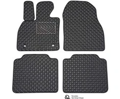 Eko odos kilimėliai QuiltyMats CITROEN e-C4 nuo 2020m. (Juoda / pilkos siūlės)