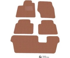 Eko odos kilimėliai QuiltyMats DODGE DURANGO nuo 2011m. (I, II ir III eilės 6v.) (Ruda / rudos siūlės)