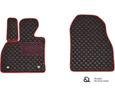 Eko odos kilimėliai QuiltyMats OPEL COMBO 2012-2017m. (Juoda / raudonos siūlės)