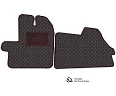 Eko odos kilimėliai QuiltyMats PEUGEOT BOXER nuo 2014m. (Juoda / raudonos siūlės)