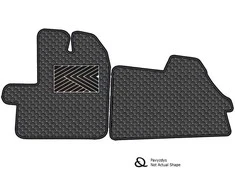 Eko odos kilimėliai QuiltyMats PEUGEOT TRAVELLER nuo 2024m. (I eilė) (Juoda / pilkos siūlės)