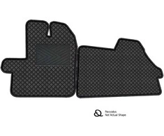 Eko odos kilimėliai QuiltyMats PEUGEOT TRAVELLER nuo 2024m. (I eilė) (Juoda / juodos siūlės)