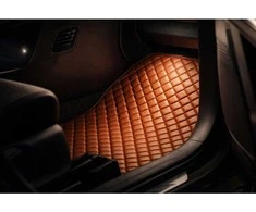 Eko odos kilimėliai QuiltyMats SEAT IBIZA nuo 2017m. (Ruda / rudos siūlės)