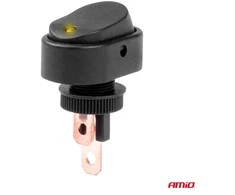 Elipsinis jungiklis su geltonu apšvietimu 12/24V max 30A ON/OFF AMIO-03088