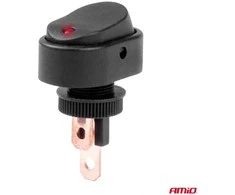 Elipsinis jungiklis su raudonu apšvietimu 12/24V max 30A ON/OFF AMIO-03089