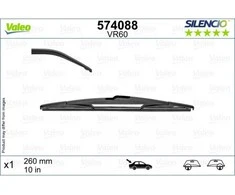 Galinis valytuvas Valeo Silencio Rear VR60, 260 mm