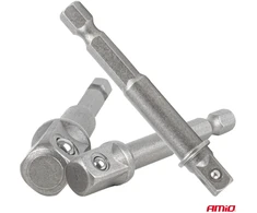 Galvučių adapterių suktuvui rinkinys, 1/4" HEX, 1/4" / 3/8" / 1/2", 3 vnt., AMIO-04933