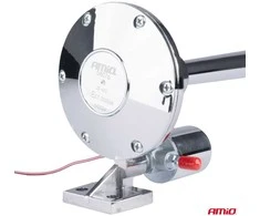 Garso signalas – chromuotas, 640 mm, 150 dB, 12/24V, AMIO-04076