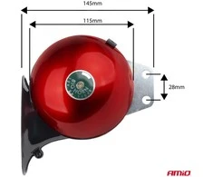 Garso signalų rinkinys – raudonas, 2 vnt., 125 mm, 110 dB, 12V, AMIO-04075