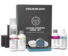 KOCH CHEMIE Colourlock Leather Steering Wheel Set, juodo odinio vairo atnaujinimo rinkinys