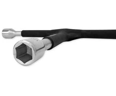 Kryžminis ratų raktas 17–19–21 mm, 1/2", gumuotas, AMIO-02402