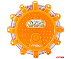 LED avarinis šviestuvas su žibintuvėlio funkcija, 12 SMD + 3 SMD, 3×AAA, IP65 AMIO-04828