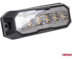 LED įspėjamoji lempa su oranžine gabaritine šviesa R65 R148 12V/24V 24W AMIO-04860
