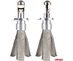 LED žibintų lemputės FLEX+ series H4 lens 12V 24V 6000K Canbus, 2 vnt. AMIO-03658