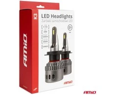 LED žibintų lemputės K3 Series H8 H9 H11 H16 12V 6000K canbus AMIO-03686