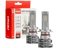 LED automobilių lemputės x1 serija h7 6500k canbus amio-02966