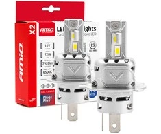 LED žibintų lemputės X2 Series H4/H19 AMiO-02972