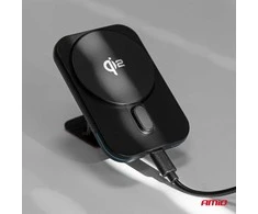Magnetinis belaidis automobilinis įkroviklis Qi2 15W – prie lango/prietaisų skydelio AMIO-04181