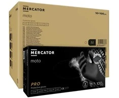 Rękawice Mercator Medical Nitrilinės pirštinės MERCATOR MOTO, juodos, XXL, 100 vnt.
