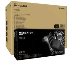 Mercator Medical Nitrilinės pirštinės MERCATOR MOTO, juodos, M, 100 vnt.