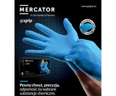 Rękawice Mercator Medical Nitrilo pirštinės GoGrip mėlynas, dydis S, 50 vnt.