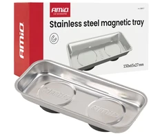 Nerūdijančio plieno magnetinis padėklas 150×65×27 mm AMIO-04917