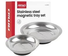 Nerūdijančio plieno magnetinių padėklų rinkinys, 110 ir 150 mm AMIO-04916