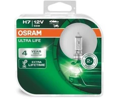 OSRAM Automobilinės lemputės, ULTRA LIFE H7 55W 12V PX26D, 2vnt