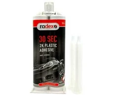 RADEX 2K Plastic Adhesive, klijai plastikui (30 sek.), 50 ml