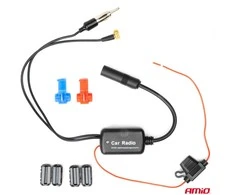 Radijo antenos signalo stiprintuvas 12V DAB/FM AMIO-04134