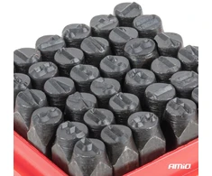 Raidžių ir skaičių žymeklių rinkinys, 6 mm, 36 vnt., AMIO-04935