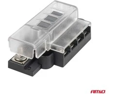 Saugiklių dėžutė, 4 lizdų su varžtiniais gnybtais AMIO-03835