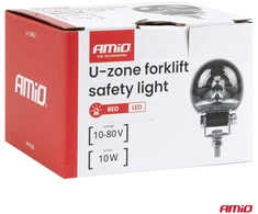 Saugos zonos šviestuvas šakiniams krautuvams, U formos su raudona šviesa, 10W 10–80V IP6K9K AMIO-04867