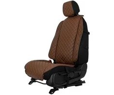 Sėdynės užvalkalas EVAtech ECO Max, 1 vnt. - ruda / rudi kraštai / rudos siūlės