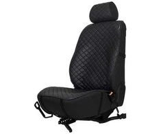 Sėdynės užvalkalas EVAtech ECO PRO, 1 vnt. - juoda / juodi kraštai / juodos siūlės