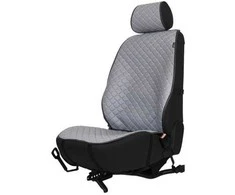 Sėdynės užvalkalas EVAtech ECO PRO, 1 vnt. - pilka / juodi kraštai / pilkos siūlės