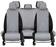 Sėdynės užvalkalų komplektas EVAtech ECO Basic, 3 vnt. - pilka / pilki kraštai / pilkos siūlės