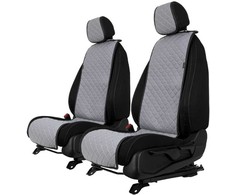 Sėdynių užvalkalai EVAtech ECO Basic, 2 vnt. - pilka / juodi kraštai / pilkos siūlės