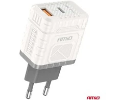 Sieninis įkroviklis Quick Charge GaN 30W USB-A + USB-C AMIO-04286