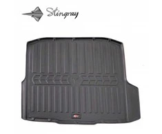 Stingray Guminis bagažinės kilimėlis SKODA Octavia III A7 2013-2020m. (Universal with niches)