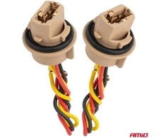T20 LED lemputės lizdas 12V W21/5W, WY21/5W, W3x16q, 7443, 2 vnt. AMIO-04834