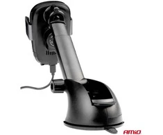 Telefono laikiklis su siurbtuku ir belaidžiu įkrovikliu 15W AMIO-03779