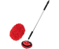 Teleskopinis šepetys su vandens jungtimi, mikropluoštas 98-168cm AMIO-02397