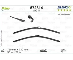 Valytuvai Valeo Silencio Aquablade 750/730mm