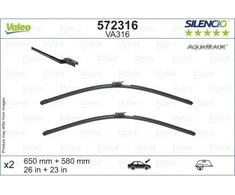 Valytuvų komplektas Valeo Aquablade VA316, 650/580 mm