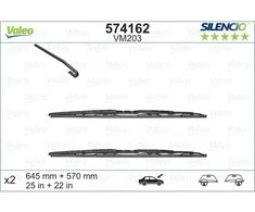 Valytuvai Valeo Silencio 645/570mm