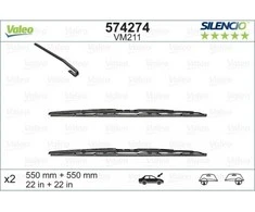Valytuvai Valeo Silencio 550/550mm