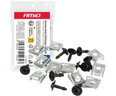 Varžtų ir tvirtinimo klipsų rinkinys 18 mm, Ø 5 mm, 10 kompl., AMIO-05032
